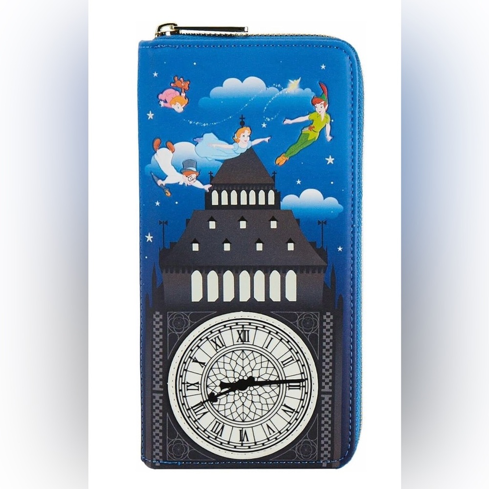 Loungefly Disney Peter Pan Glow In The Dark Wallet NWT